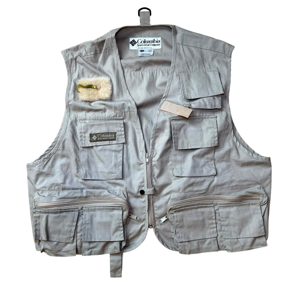 Vintage Columbia Sportswear Fishing Vest 1990s Multi‑Pocket L/XL
